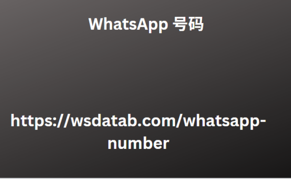 WhatsApp 号码